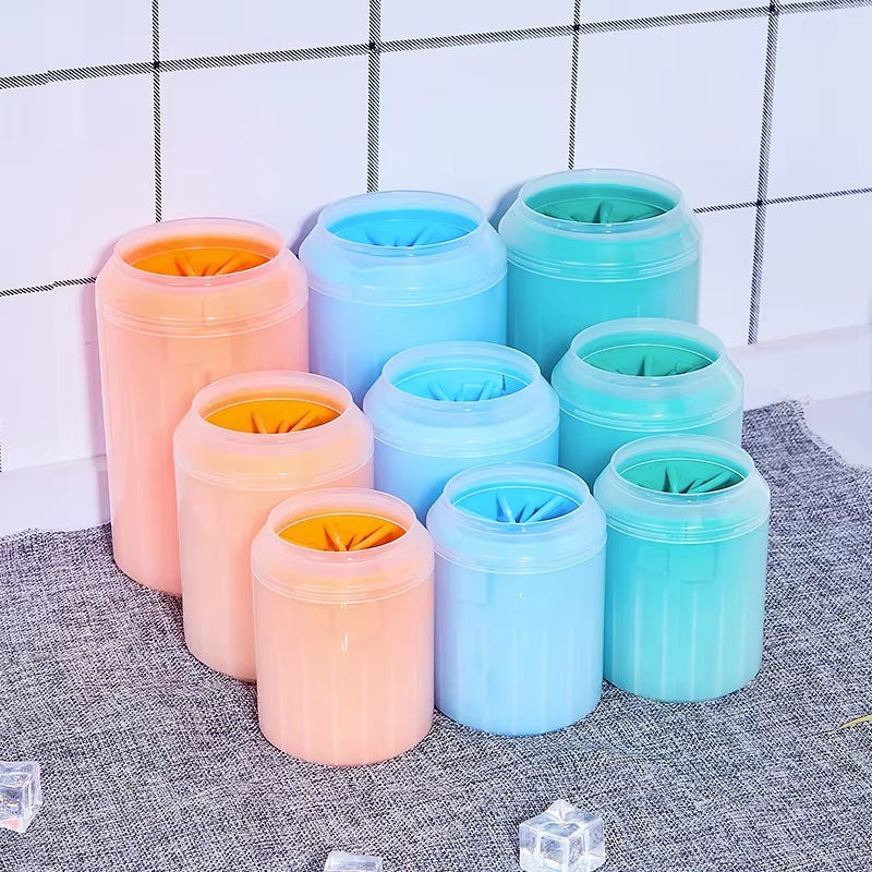 Pet Paw Cleaner Soft Silicone Material Pet Foot Wash Cup Cat and Dog Foot Cleaner Portable Massage Pet Paw Cleaning Supplies